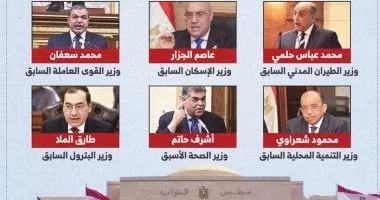 من الوزارة إلى البرلمان.. وزراء سابقون تحت قبة مجلس النواب الجديد (إنفوجراف)