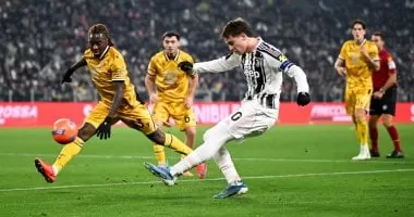 يوفنتوس يتخطى أودينيزى بثنائية ويتأهل إلى ربع نهائى كأس إيطاليا