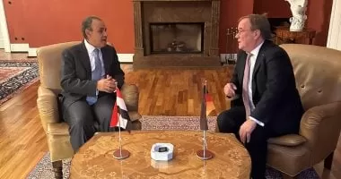 بدر عبد العاطى يلتقى رئيس لجنة العلاقات الخارجية بالبرلمان الألمانى