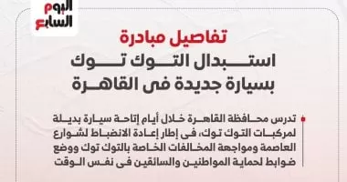 محافظ القاهرة يعلن مبادرة لاستبدال التوك توك بسيارة جديدة.. إنفوجراف