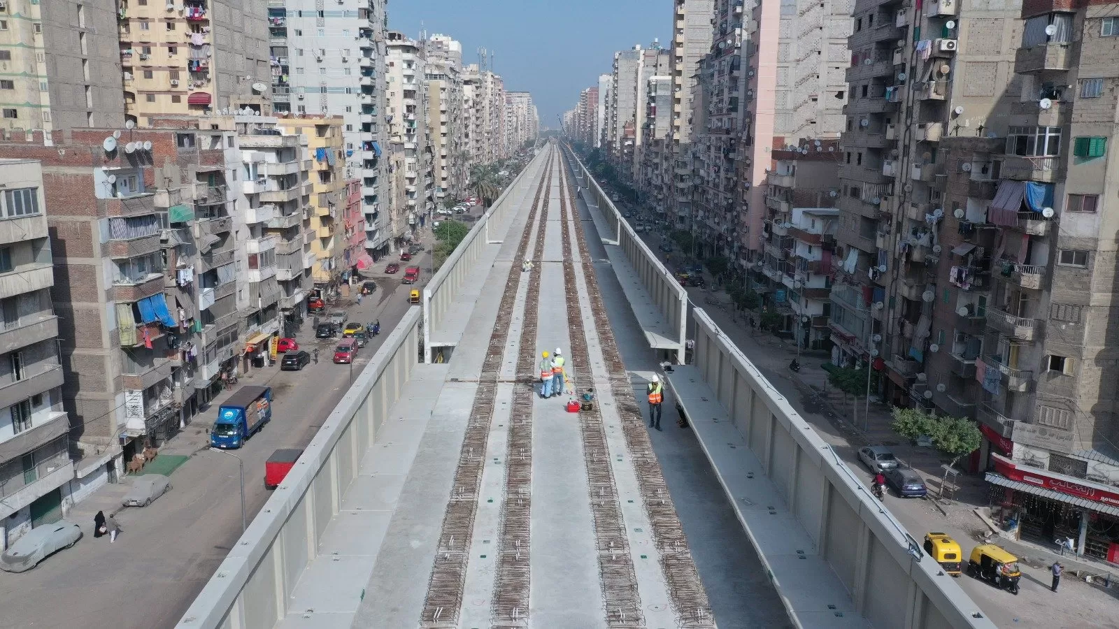 تصوير جوي يكشف تقدم أعمال المرحلة الأولى من مشروع مترو الإسكندرية