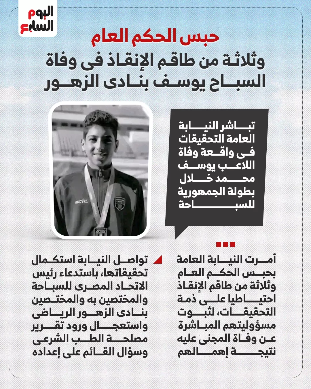 تحقيقات النيابة في واقعة يوسف