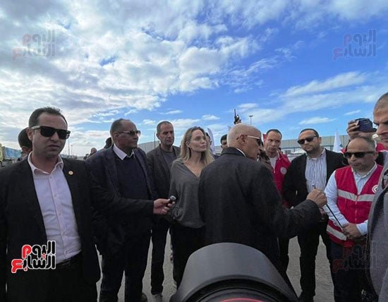 جانب من استقبال محافظ شمال سيناء أنجلينا جولي