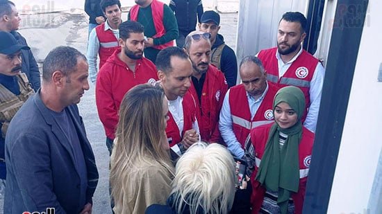 جانب من زيارة مخازن الهلال الأحمر