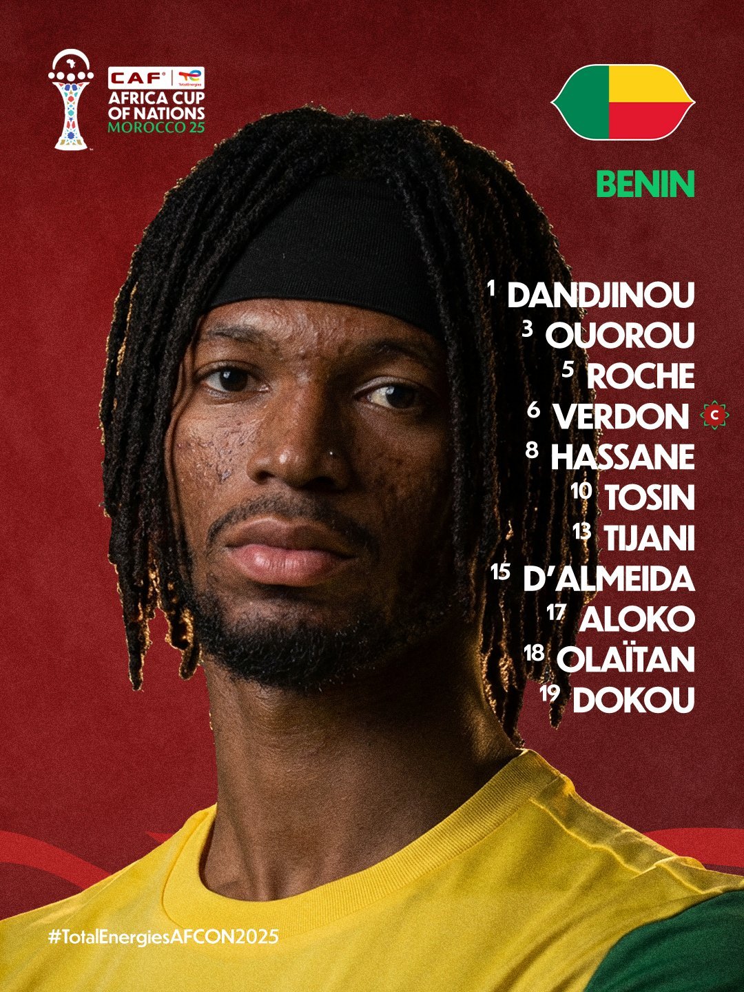 تشكيل منتخب بنين ضد مصر