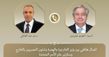أنطونيو جوتيريش لوزير الخارجية: نثمن دور الرئيس السيسى فى دعم استقرار المنطقة