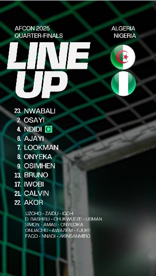 تشكيل منتخب نيجيريا