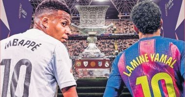 تشكيل كلاسيكو برشلونة ضد الريال فى نهائى السوبر الإسبانى.. مبابى بديلا