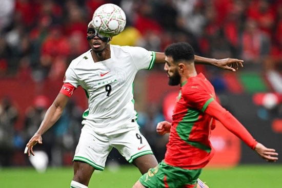 جانب من لقاء المغرب ونيجيريا جانب من لقاء المغرب ونيجيريا