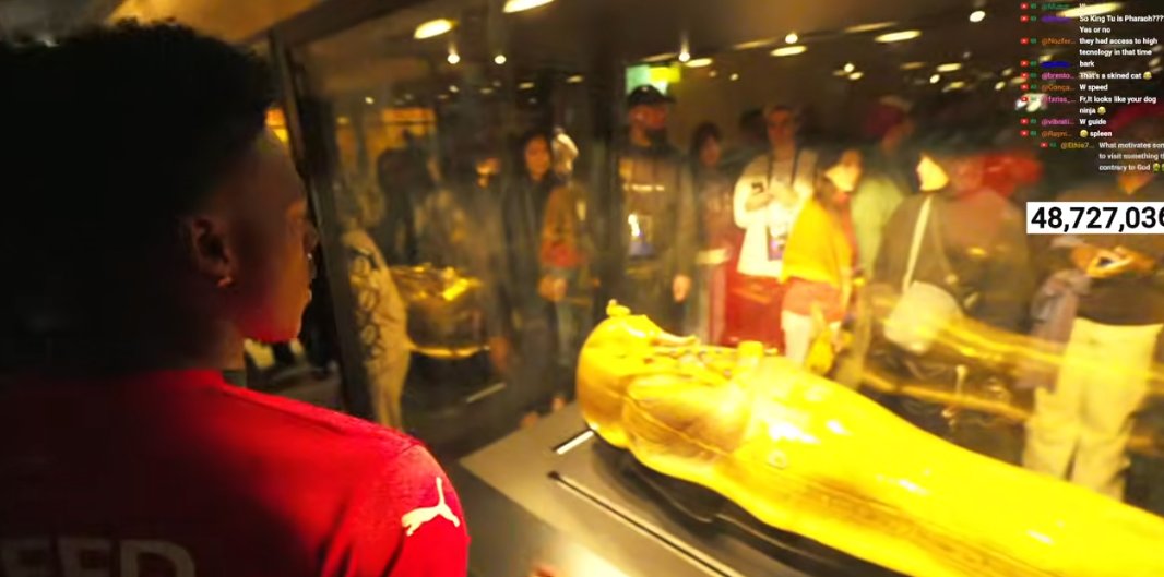 IShow Speed يزور المتحف المصرى الكبير (1)