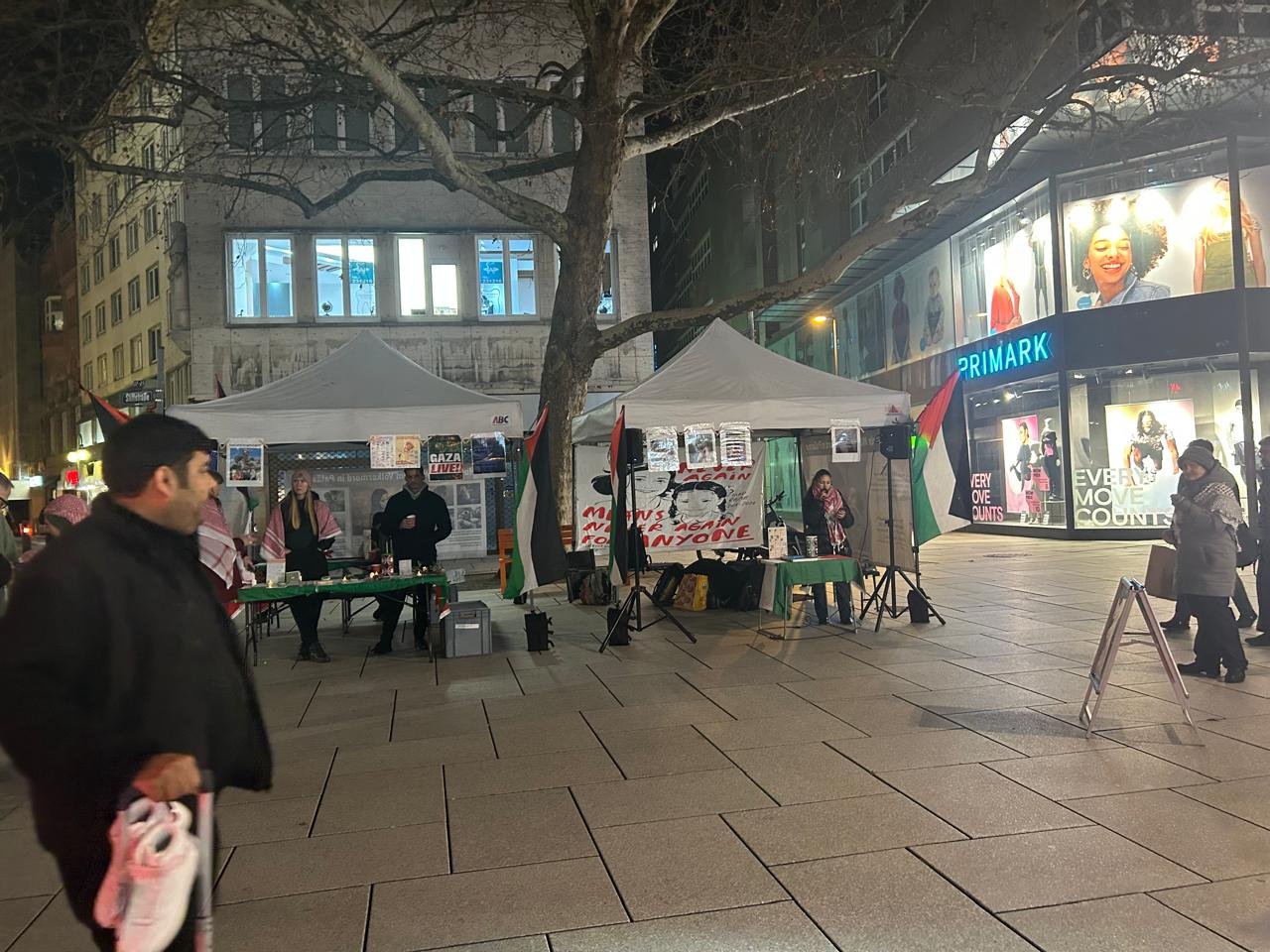 وقفة احتجاجية في فرانكفورت للتضامن مع غزة