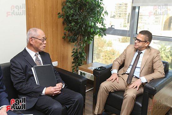 السفير اليابانى فى ضيافة اليوم السابع