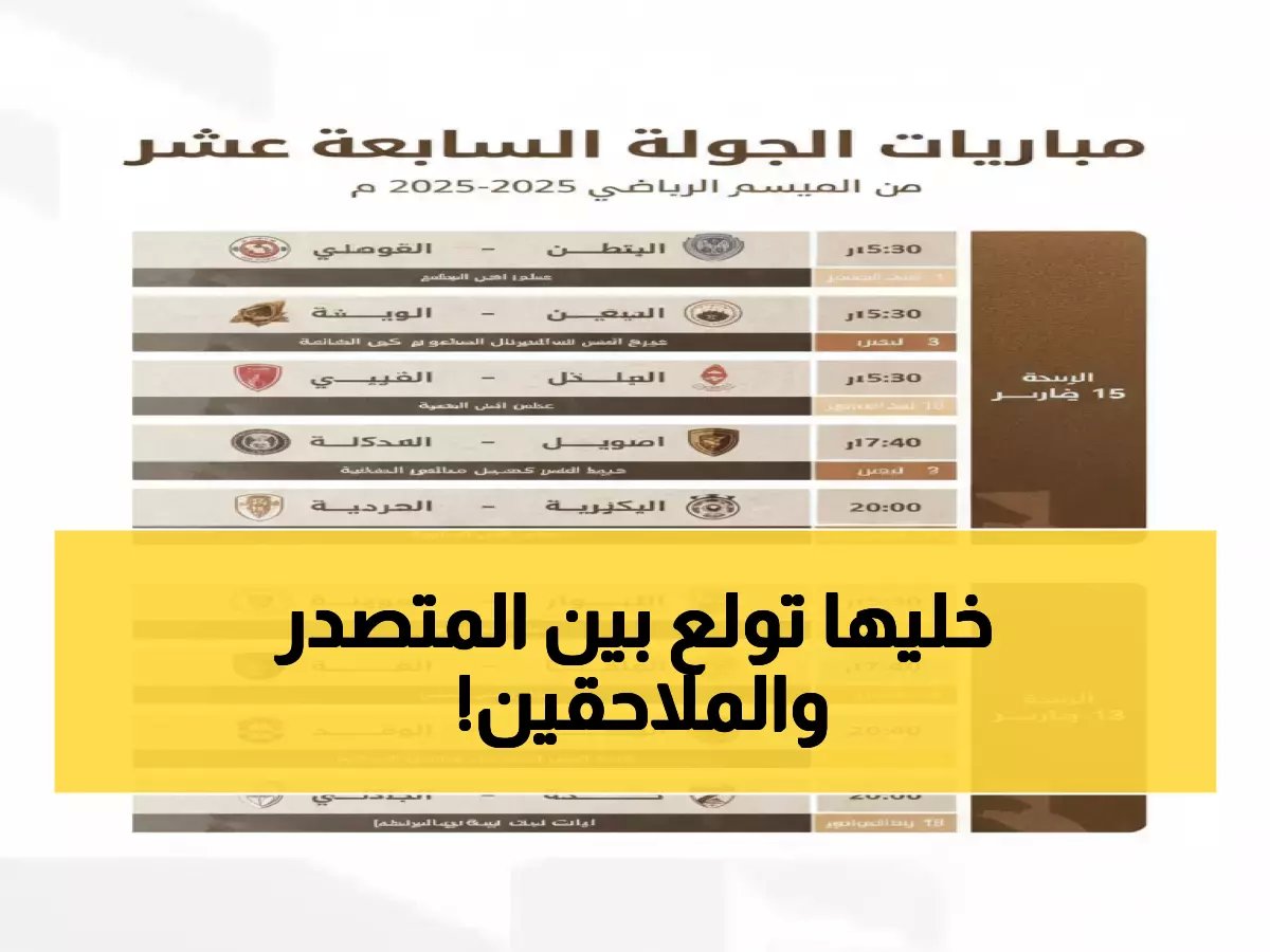  صراع ناري على "عرش الوصافة" في دوري يلو... والمتصدر أبها يواجه اختباراً صعباً قد يهز عرشه!