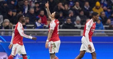 الإنتر ضد أرسنال.. جيسوس يتقدم للجانرز 2-1 فى شوط أول نارى.. فيديو