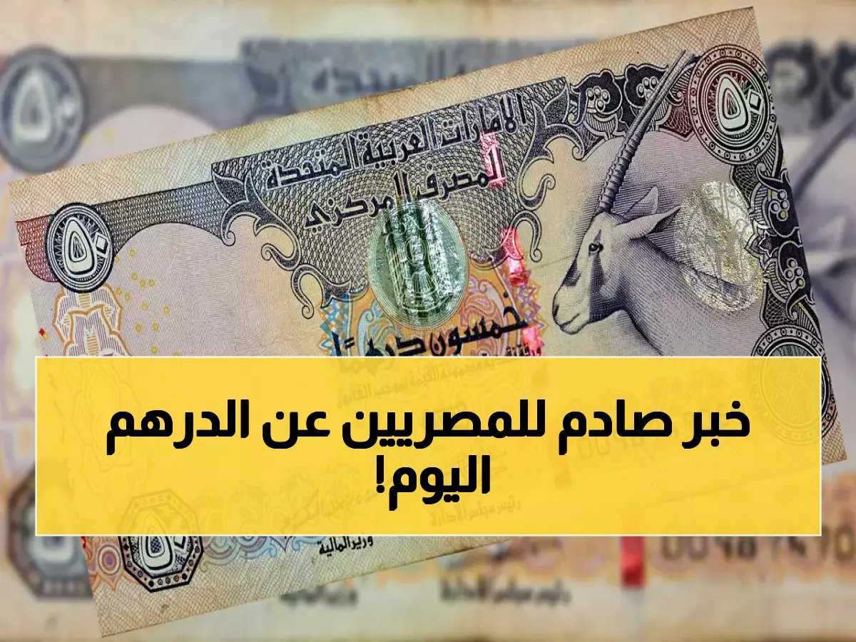  الدرهم الإماراتي يحافظ على استقراره أمام الجنيه... أسعار صادمة في البنوك اليوم!