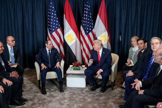 الرئيس السيسى نثمن دعم الرئيس ترامب فى ملف سد النهضة