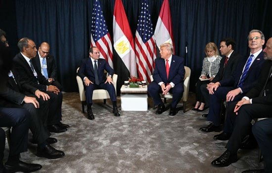 لقاء الرئيس السيسي وترامب على هامش منتدى دافوس