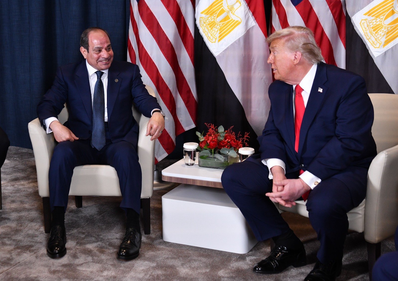 الرئيس السيسى يلتقى نظيره الأمريكى دونالد ترامب ع (4)