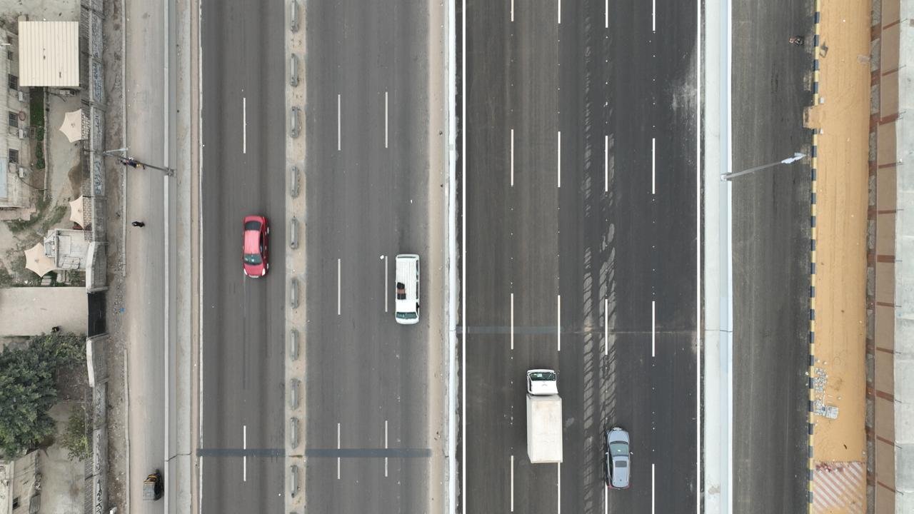 الكوبري بعد التوسعة