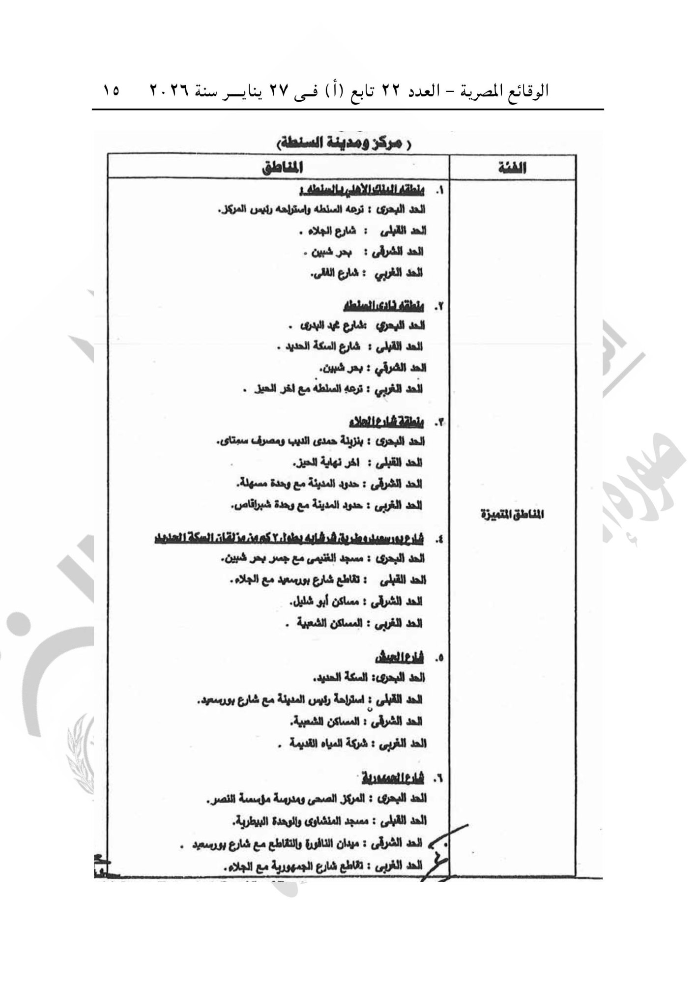 الجريدة الرسمية تنشر قرار تقسيم مناطق الإيجار القديم فى محافظة الغربية (15) الجريدة الرسمية تنشر قرار تقسيم مناطق الإيجار القديم فى محافظة الغربية (15)