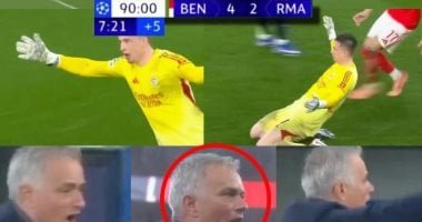 هدف أناتولي تروبين حارس بنفيكا ضد ريال مدريد وجنون مورينيو.. فيديو