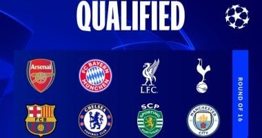 سيطرة إنجليزية على مقاعد التأهل المباشر فى ترتيب دوري أبطال أوروبا