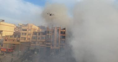 شاهد أثار حريق منطقة الزرايب بمنشأة ناصر.. فيديو