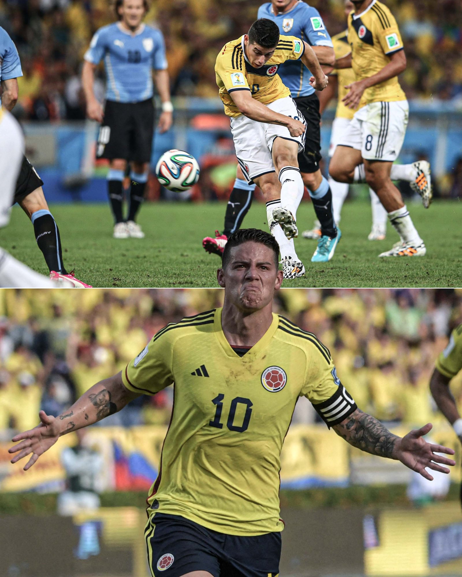 هدف جيمس رودريجيز ضد أوروغواي