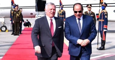 الرئيس السيسى وملك الأردن يشددان على أهمية خفض التصعيد والتوتر الإقليمى