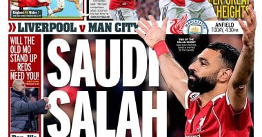 محمد صلاح يتصدر عناوين صحف إنجلترا بعد عرض السعودية التاريخي.. صور