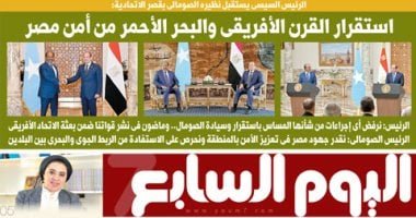 اليوم السابع.. الرئيس السيسى: استقرار القرن الأفريقى والبحر الأحمر من أمن مصر