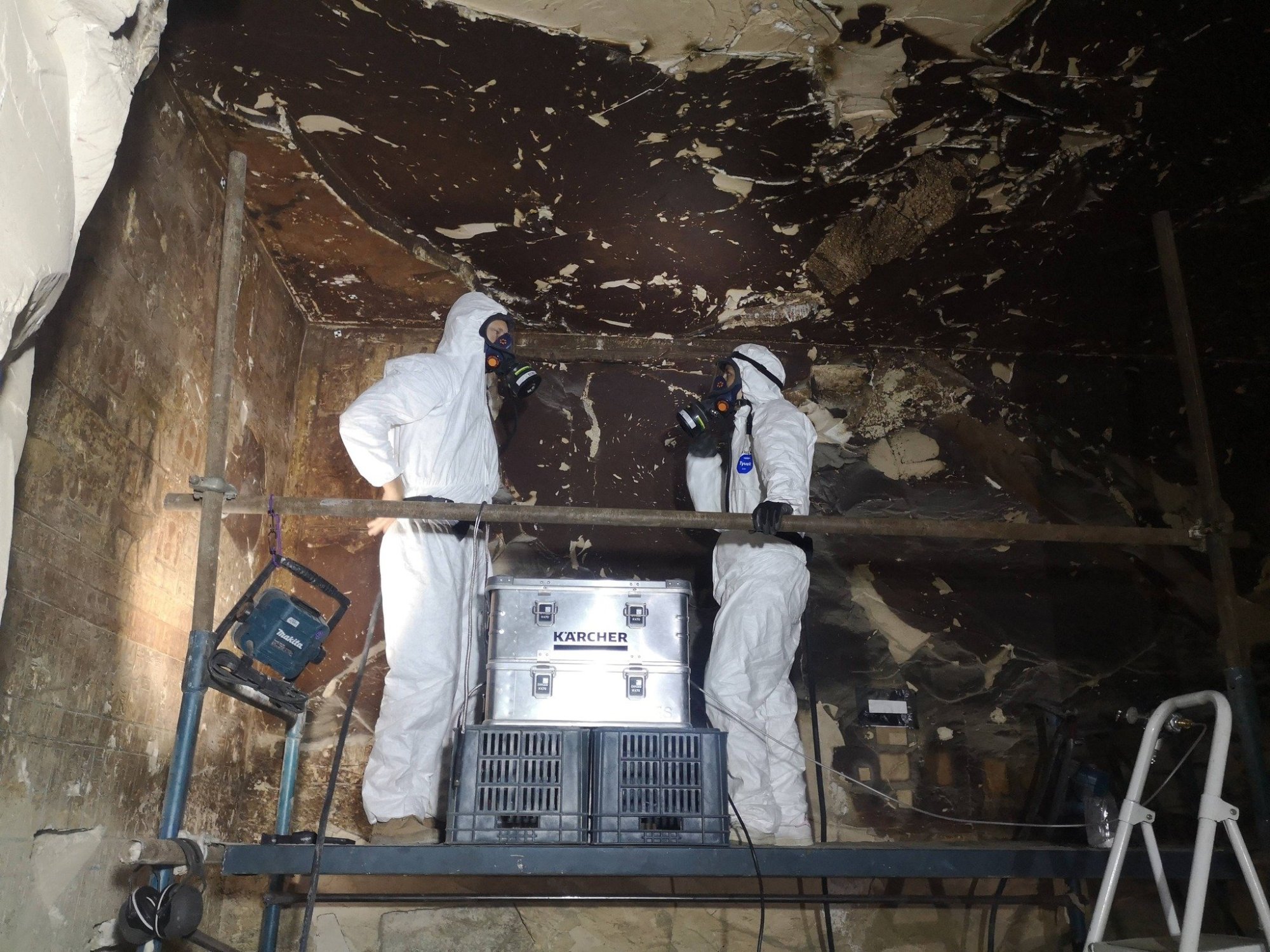 البعثة الفرنسية تستكشف مقبرة بادى آمون أوبت بطول 320 متراً