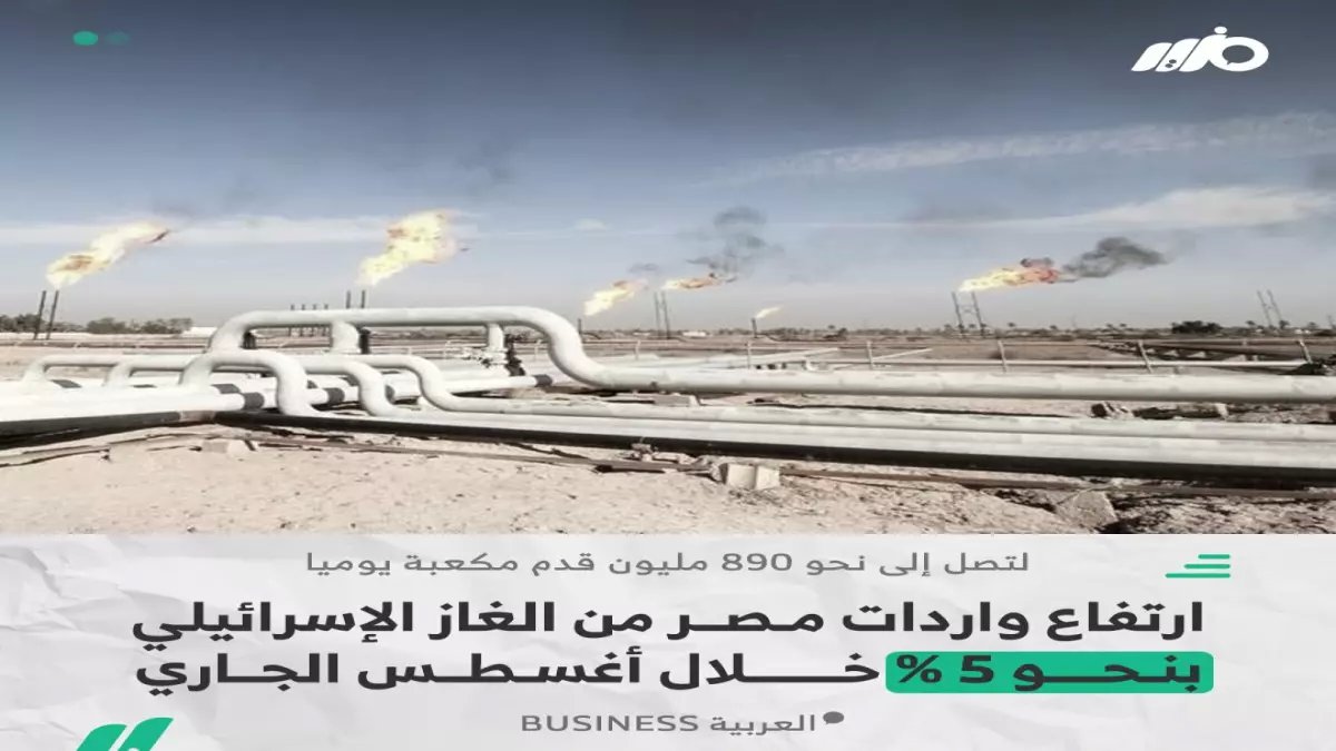 عاجل: قفزة هائلة بواردات مصر من الغاز الإسرائيلي.. 1.05 مليار قدم مكعبة يومياً بعد أزمة انقطاع!