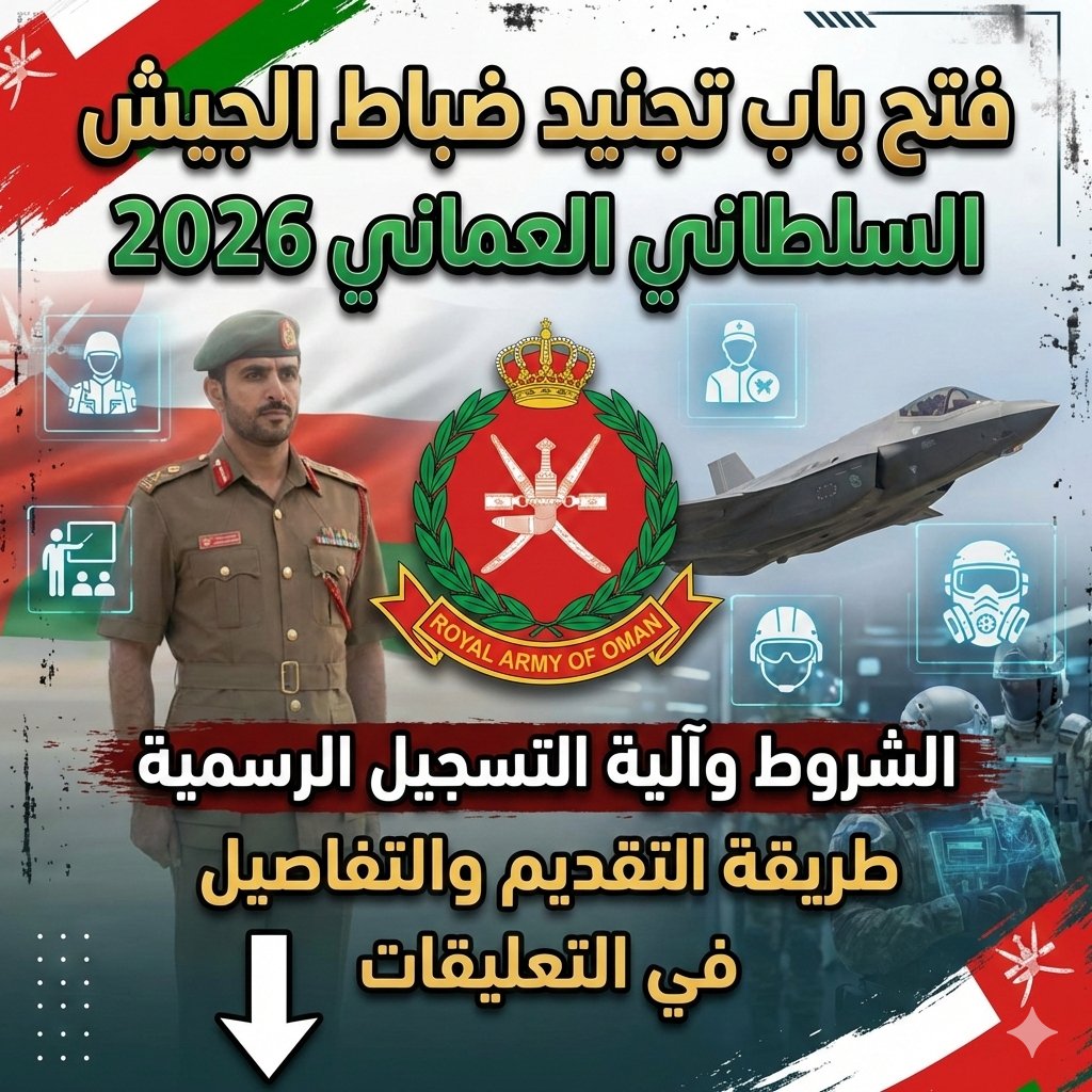 فتح باب تجنيد ضباط الجيش السلطاني العماني 2026 | الشروط وآلية التسجيل الرسمية