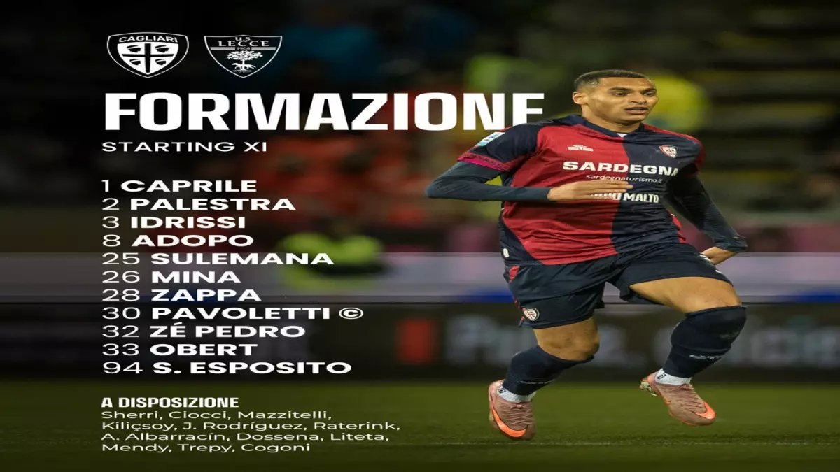 عاجل: تشكيلة كالياري الصادمة ضد ليتشي - هل ستحسم المعركة في الدوري الإيطالي؟