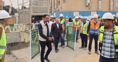 هبوط أرضى بسبب كسر ماسورة مياه خلال تنفيذ محطة مترو الملك الصالح