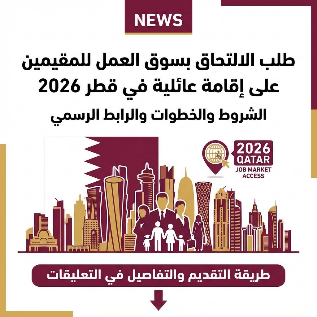 طلب الالتحاق بسوق العمل للمقيمين على إقامة عائلية في قطر 2026 | الشروط والخطوات والرابط الرسمي