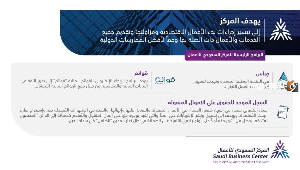 خدمة إشهار حقوق الضمان في السعودية| ما هي وما خطوات تسجيل الدخول إلى المركز السعودي للأعمال