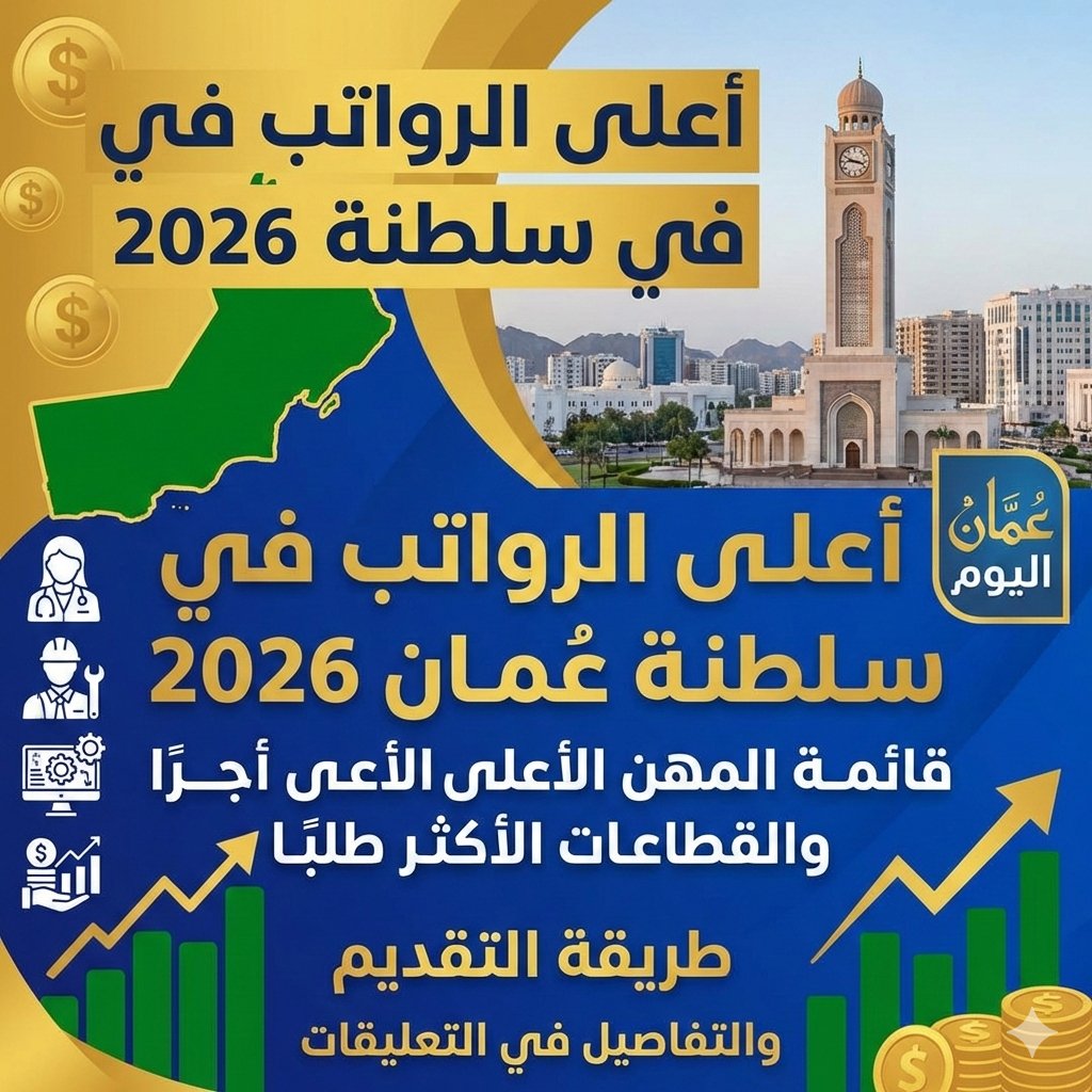 أعلى الرواتب في سلطنة عمان 2026 | قائمة المهن الأعلى أجرًا والقطاعات الأكثر طلبًا