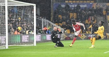 وولفرهامبتون ضد أرسنال.. الجانرز يتفوق برأسية ساكا فى الشوط الأول.. فيديو