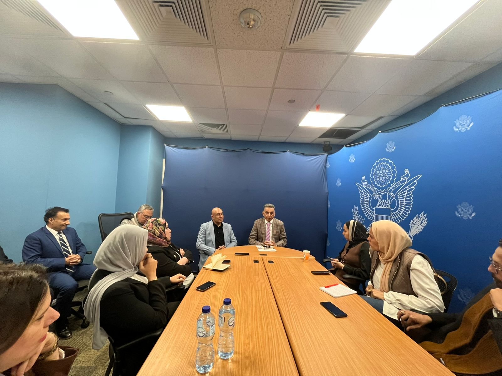 جانب من اللقاء مع الوفد الأمريكى