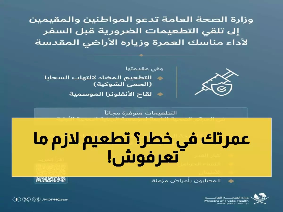  الصحة تكشف التطعيم الإجباري المُخفي للعمرة… هل أنت مستعد للمفاجأة؟