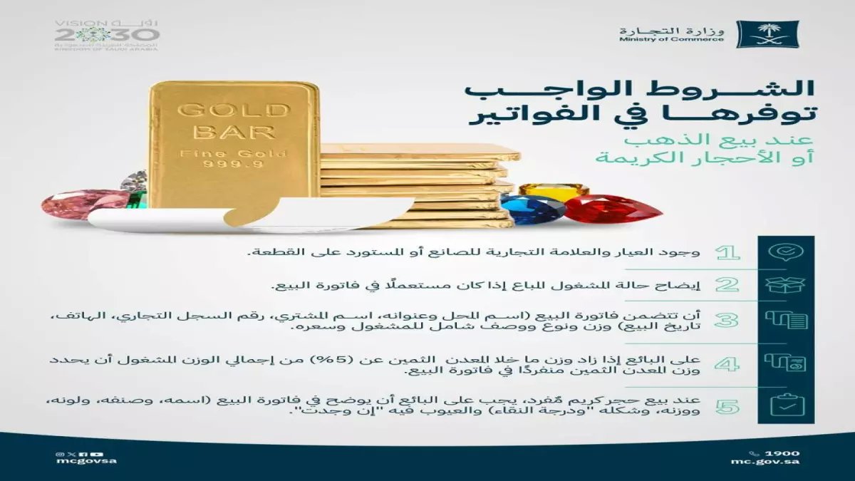 عاجل: شروط جديدة من وزارة التجارة تهدد تجار الذهب… قرار صارم بدءاً من اليوم يغير قواعد اللعبة!