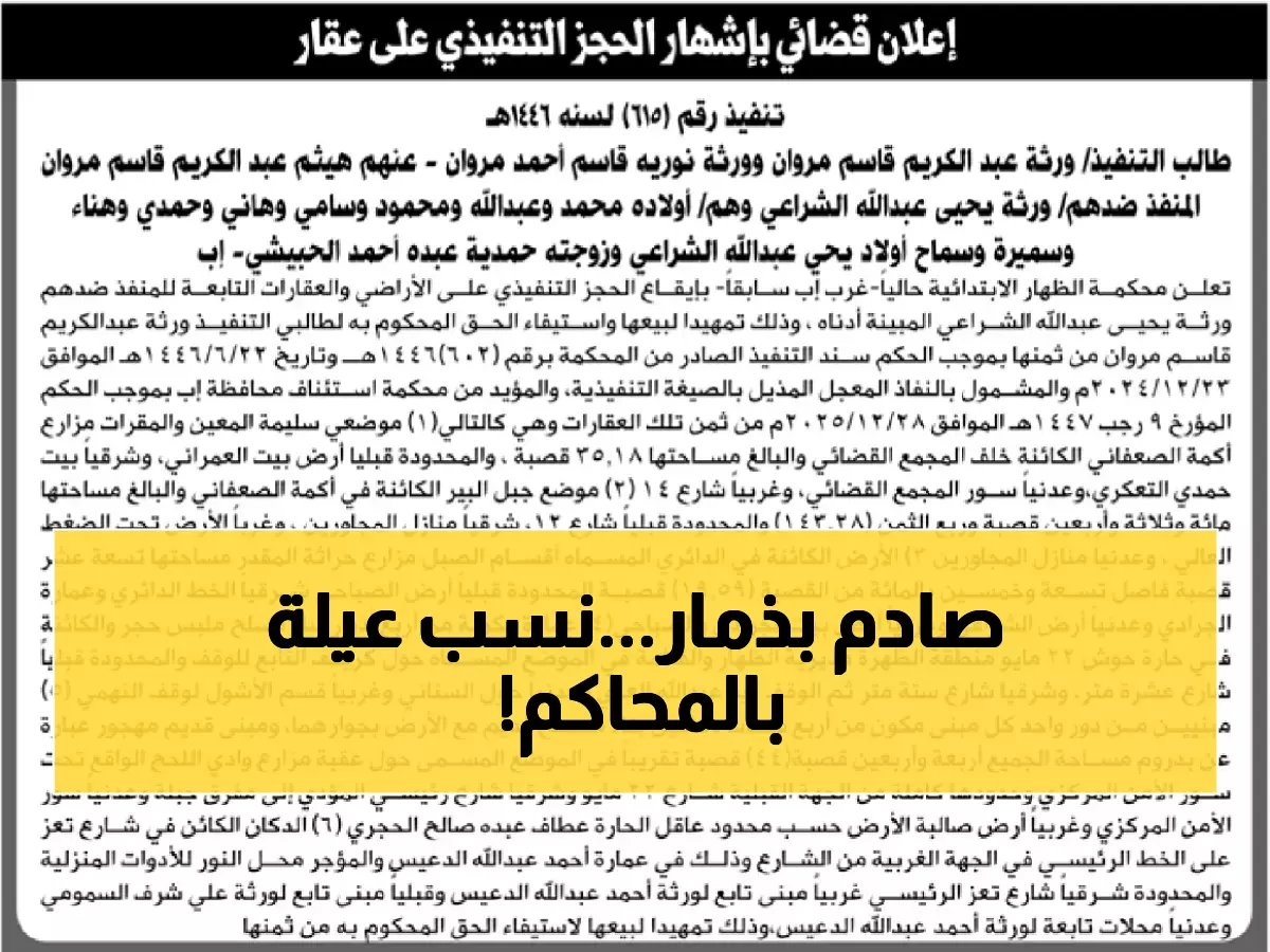  محكمة ذمار تفتح ملف نسب عائلي حساس - قرار قد يغير مسار عائلة بأكملها!