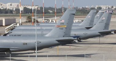 20 طائرة تزويد بالوقود.. نشاط مكثف لسلاح الجو الأمريكى فى إسرائيل