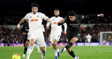مانشستر سيتي يتخطى ليدز بهدف ويشعل سباق المنافسة على الدوري الإنجليزي