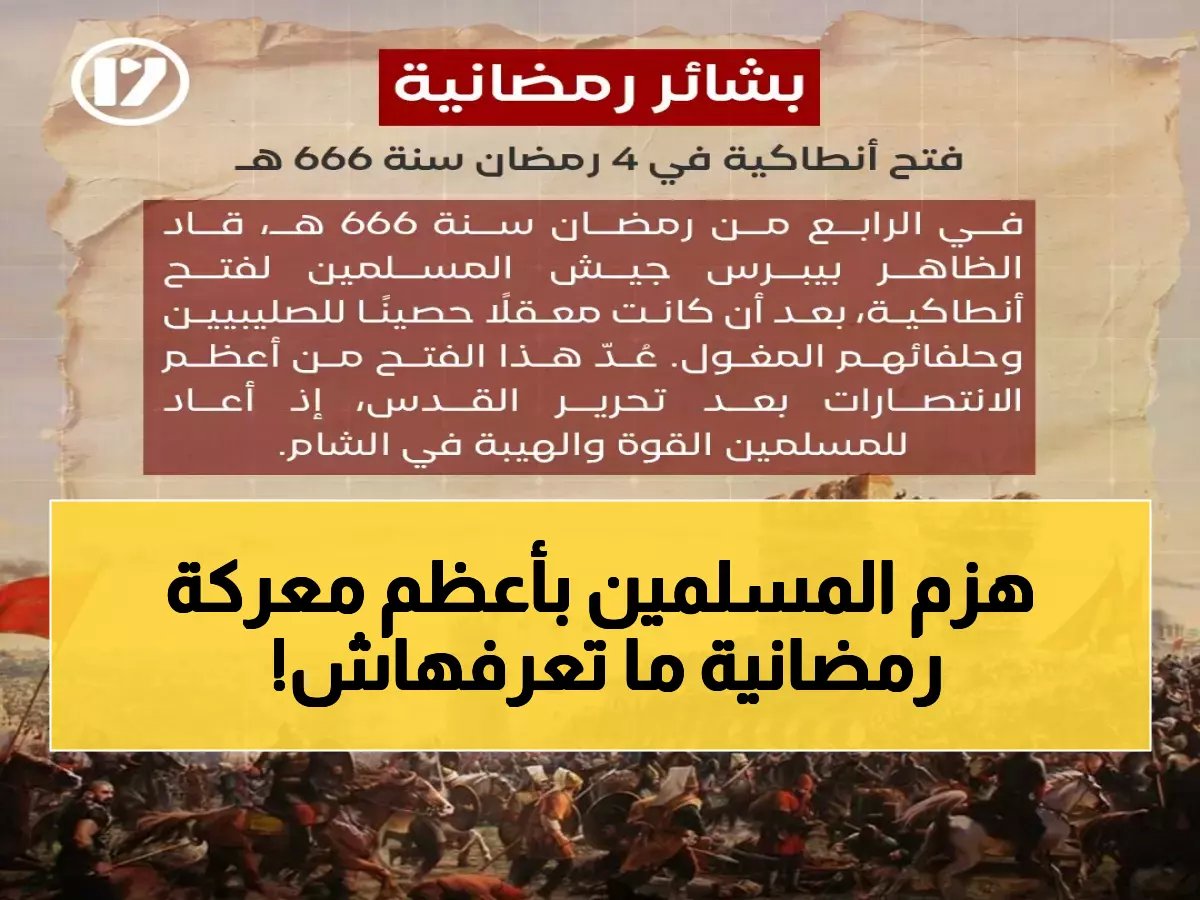 عاجل: فتوحات رمضان المجيدة... كيف سحق الظاهر بيبرس الصليبيين في أنطاكية وأعاد كتابة التاريخ؟