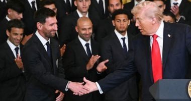 ترامب يستقبل أسطورة الكرة ليونيل ميسى لأول مرة فى البيت الأبيض.. فيديو وصور