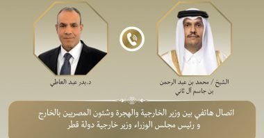 وزير الخارجية يبحث مع رئيس وزراء قطر التصعيد العسكري الذي تشهده المنطقة