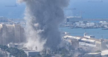 دوى انفجارات ضخمة فى منطقة خليج حيفا